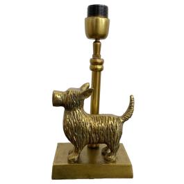 Ruby Star - Schnautzer Lamp Base - Raw Antique Copper Bronze