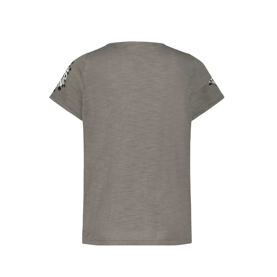 Mansted - Lioness Knit Short Sleeve Tee - Smoke