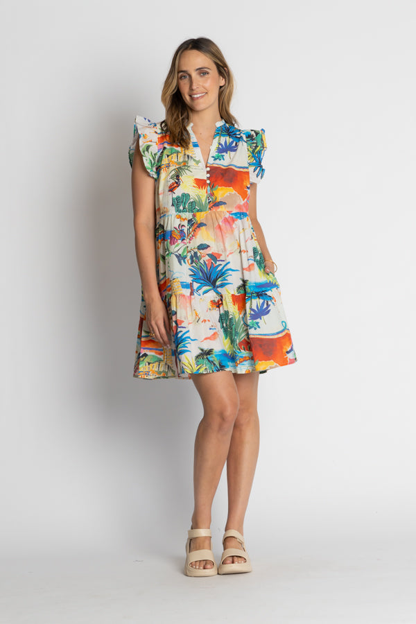 Lula Life - Alba Ruffle Dress Print