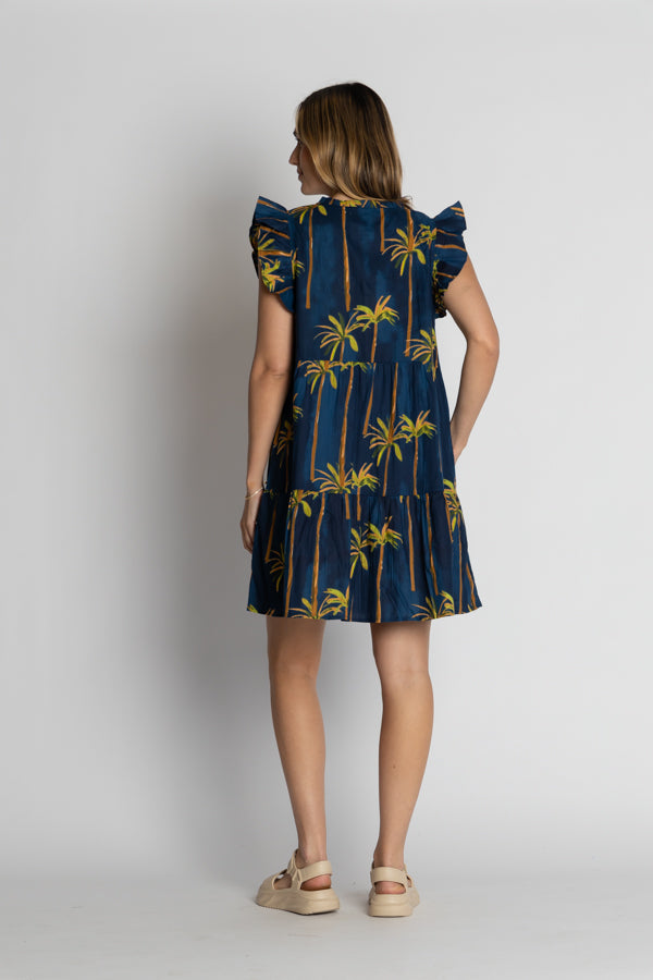 Lula Life - LulaLife Badira Ruffle Dress - Navy