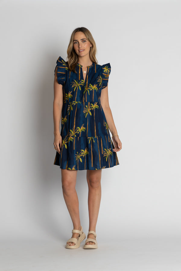 Lula Life - LulaLife Badira Ruffle Dress - Navy