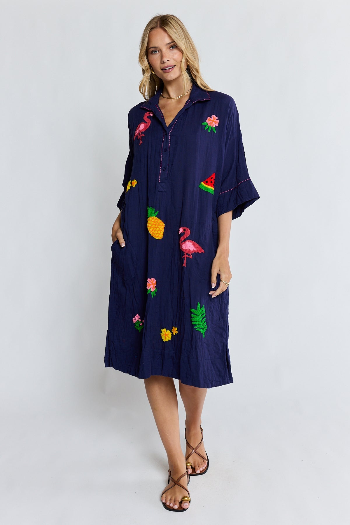 LulaLife - Florida Kaftan - Navy