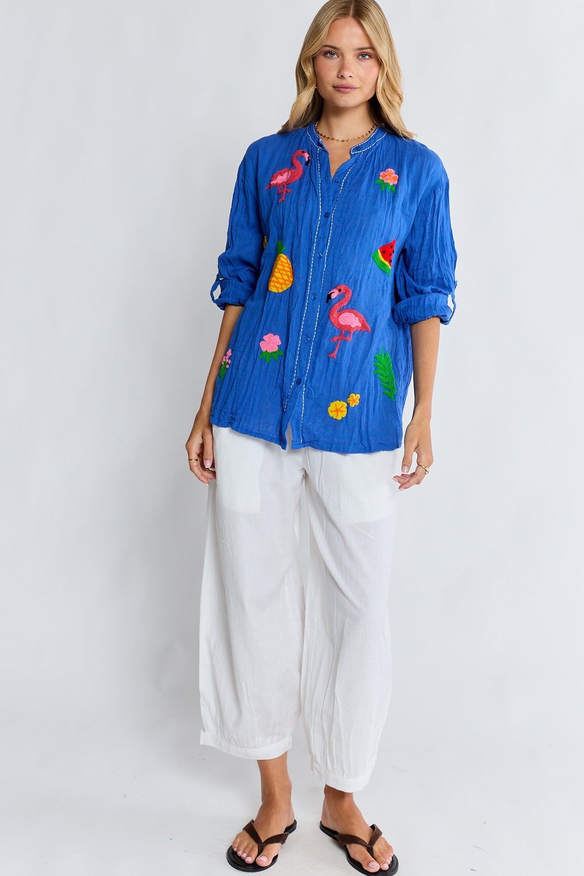 LulaLife - Florida Shirt -  Azure