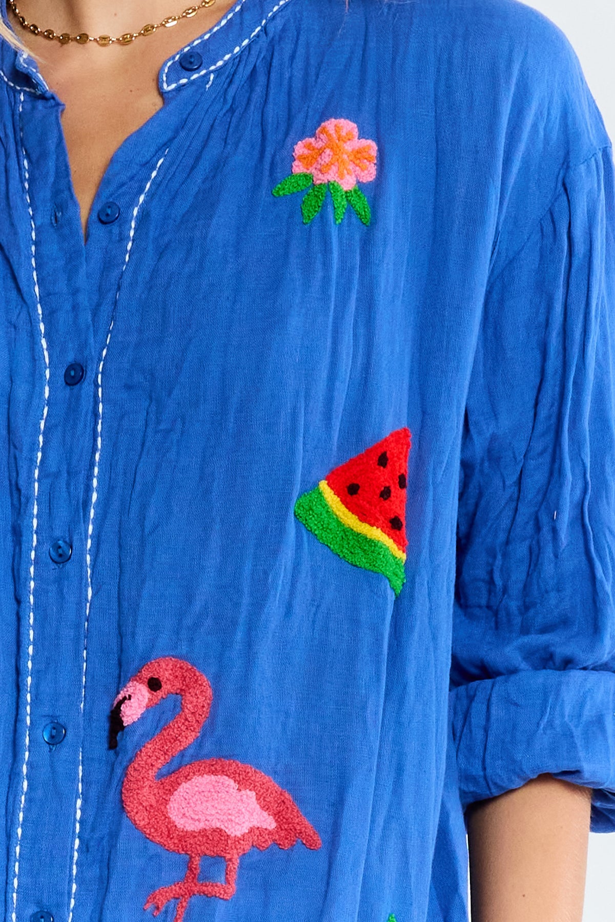 LulaLife - Florida Shirt -  Azure