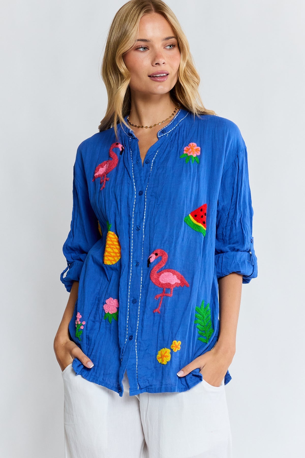 LulaLife - Florida Shirt -  Azure