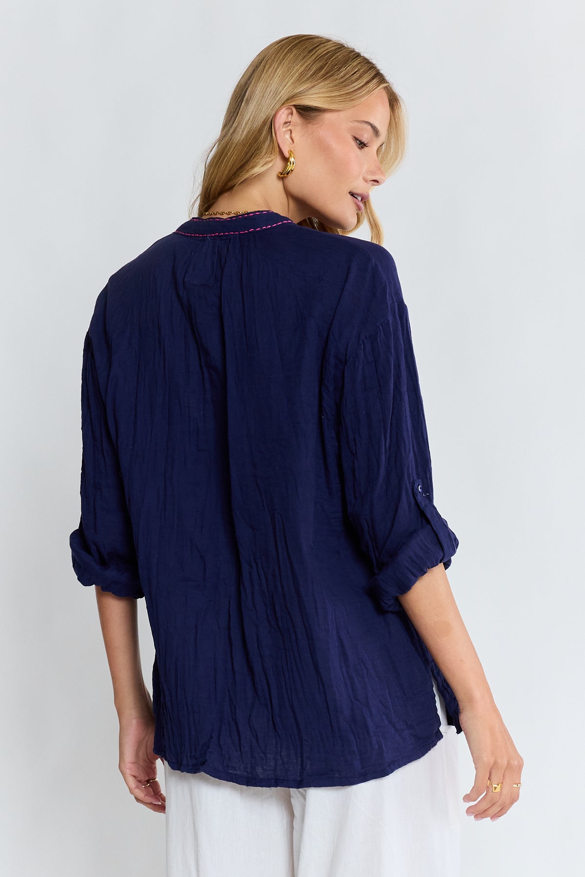 LulaLife - Florida Shirt -  Navy