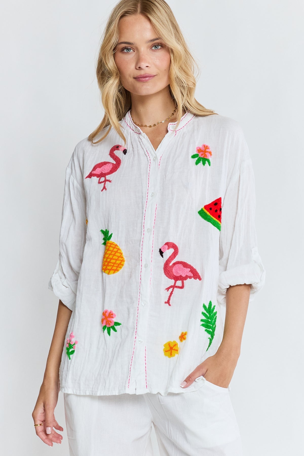 LulaLife - Florida Shirt -  White