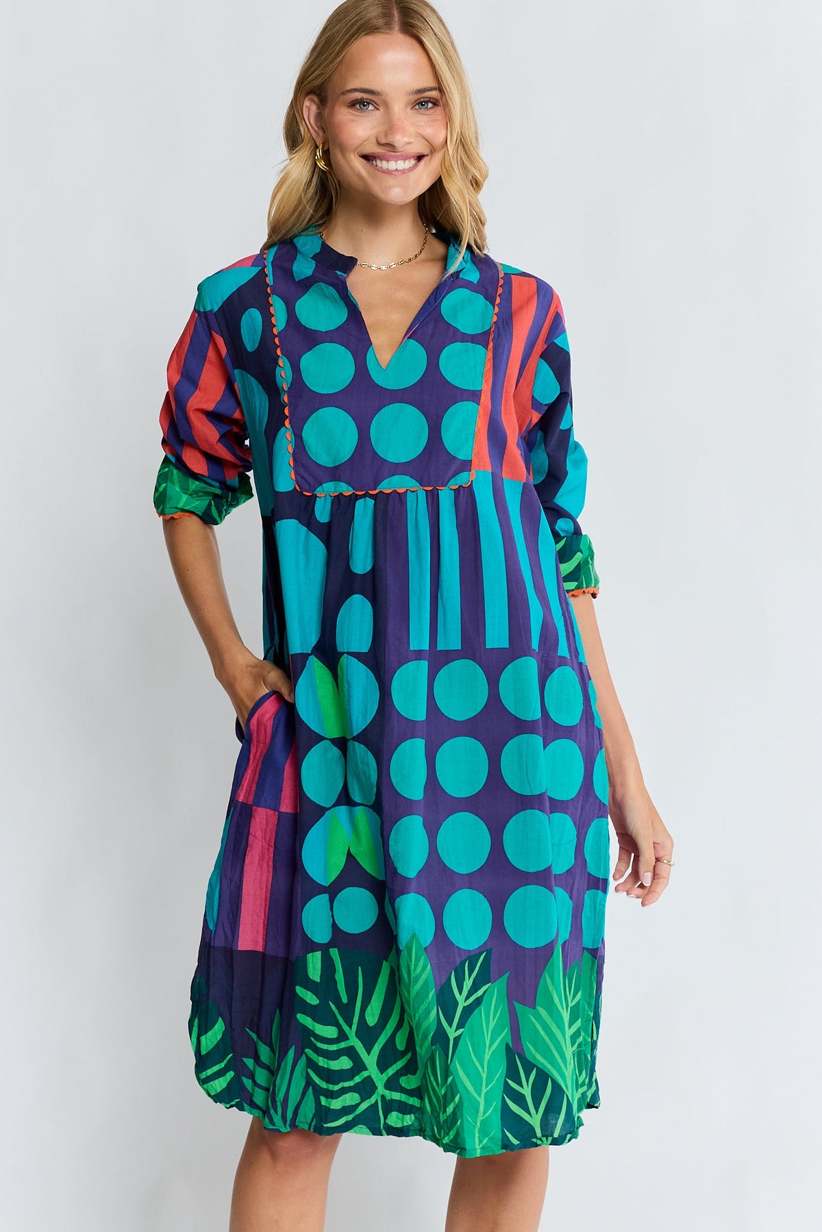 LulaLife - Rhea Midi Dress - Navy