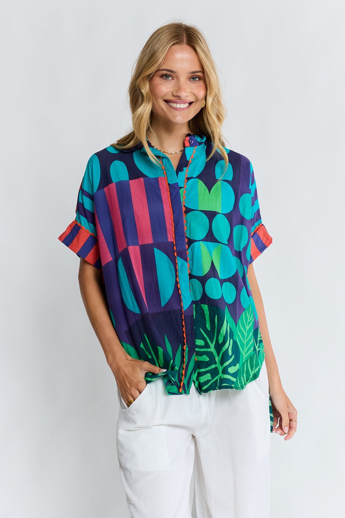 LulaLife - Rhea Shirt - Navy
