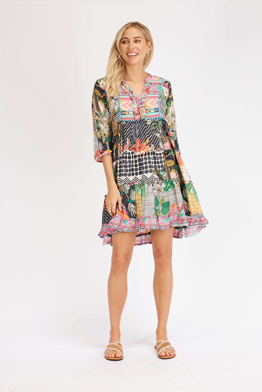 Lula Life - Vanda Tiered Dress - Multi