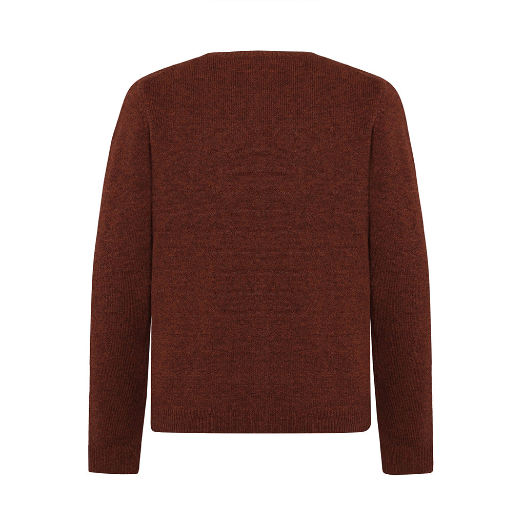 Mansted - Midori Lamb Crew  Cardi - Spice