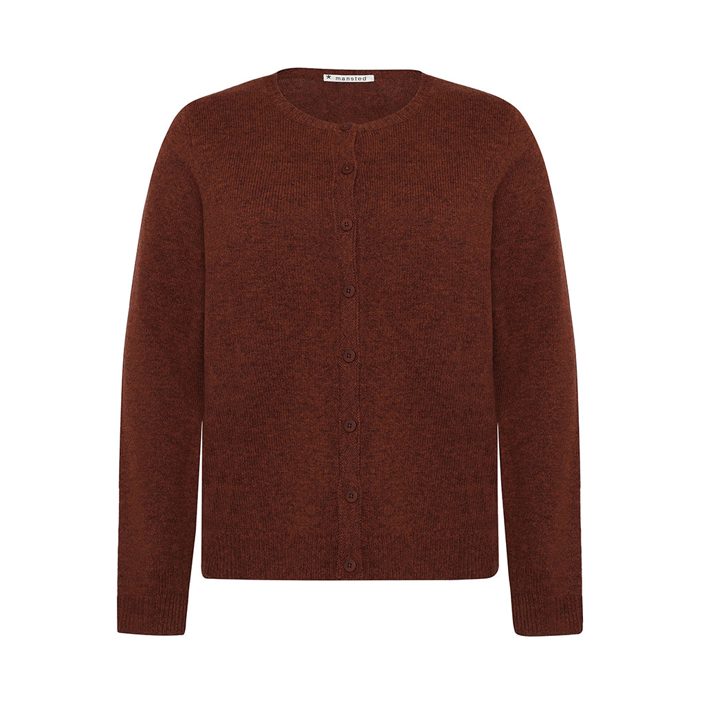 Mansted - Midori Lamb Crew  Cardi - Spice
