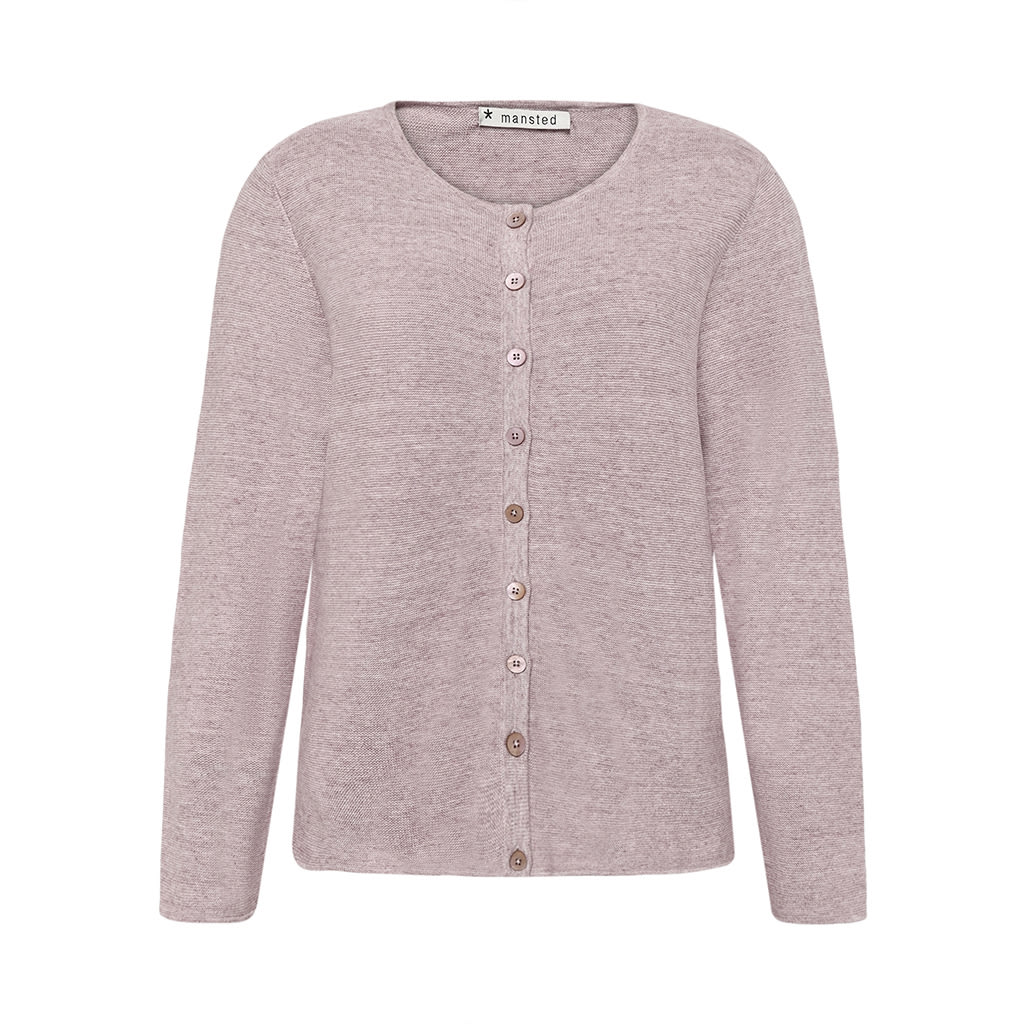 Mansted - Monsoon Eco Cotton Cardigan - Dark Rose