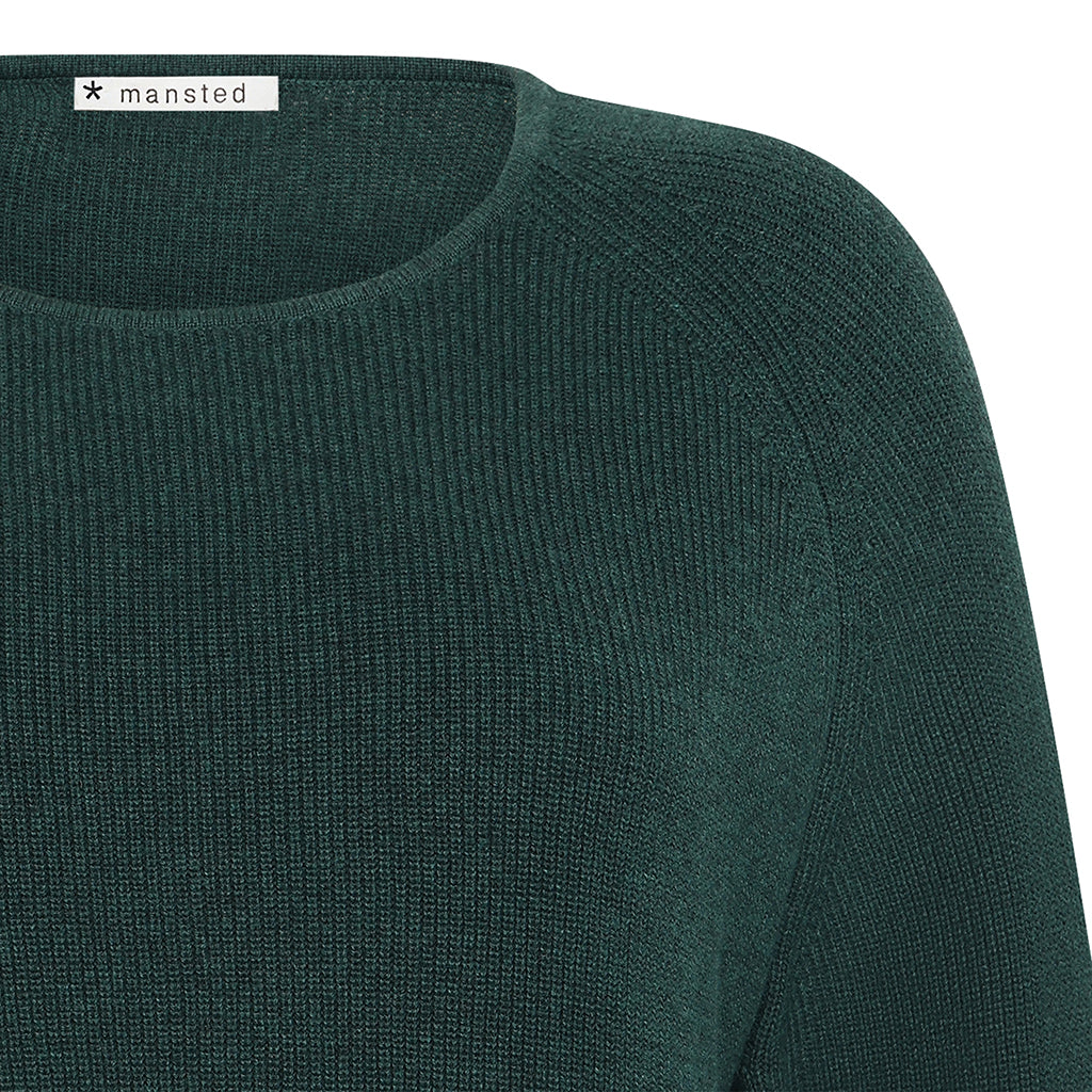 Mansted - Nectarine - Eco Half Crew - Cold Green