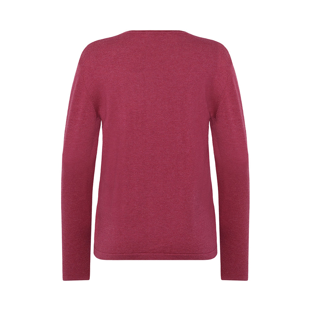 Mansted - Nia Merino Classic Crew - Dark Pink or Petrol