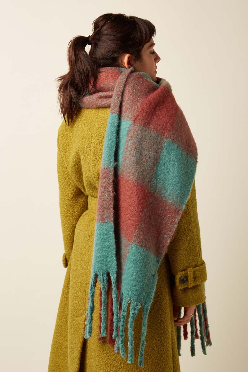 King Louie - Check Scarf - Porto Red