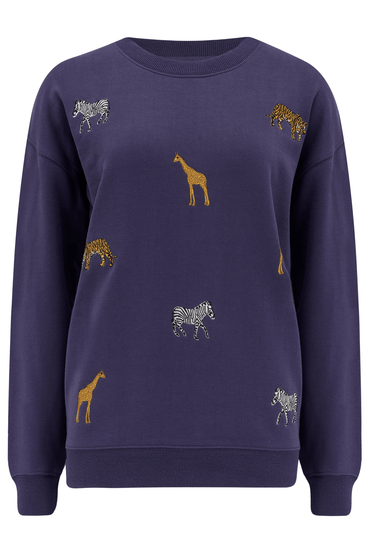 Sugarhill - Noah Sweatshirt -  Navy Embroidered Safari