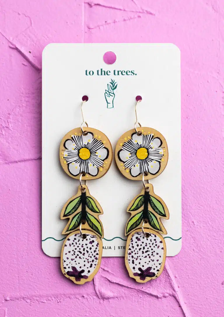 To The Trees - Midyim Berry Earrings Double Layer