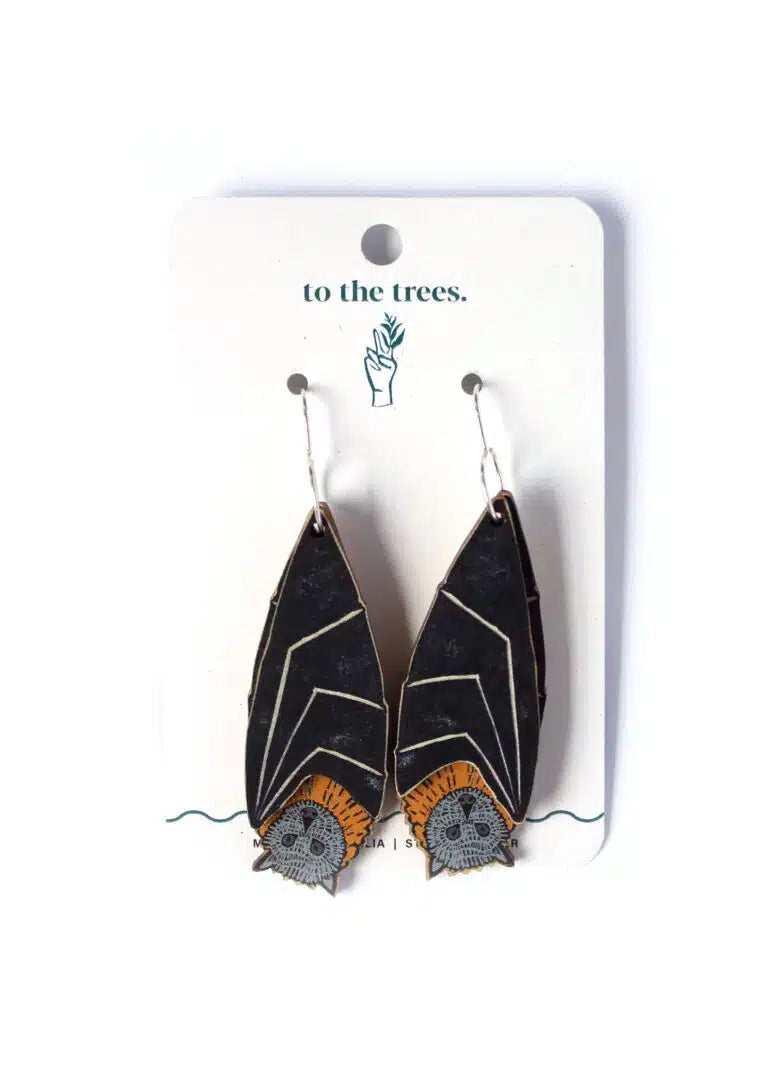 To The Trees - Fruit Bat Earrings - Small