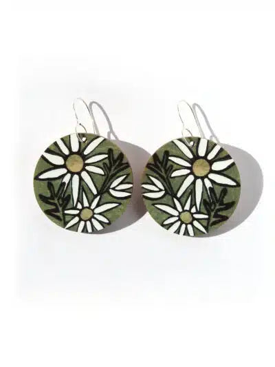 To The Trees - Flannel Flower Earrings - Large