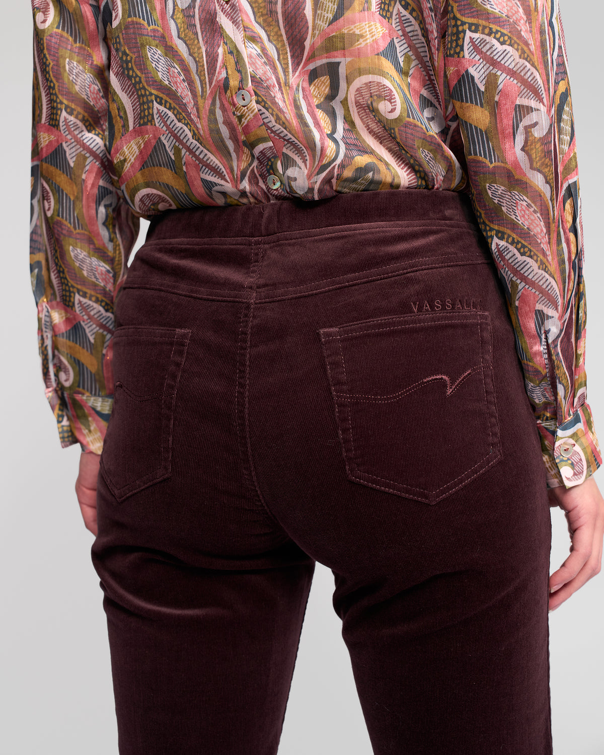 Vassalli -  Bay Cord - Pull on - Merlot - 234M