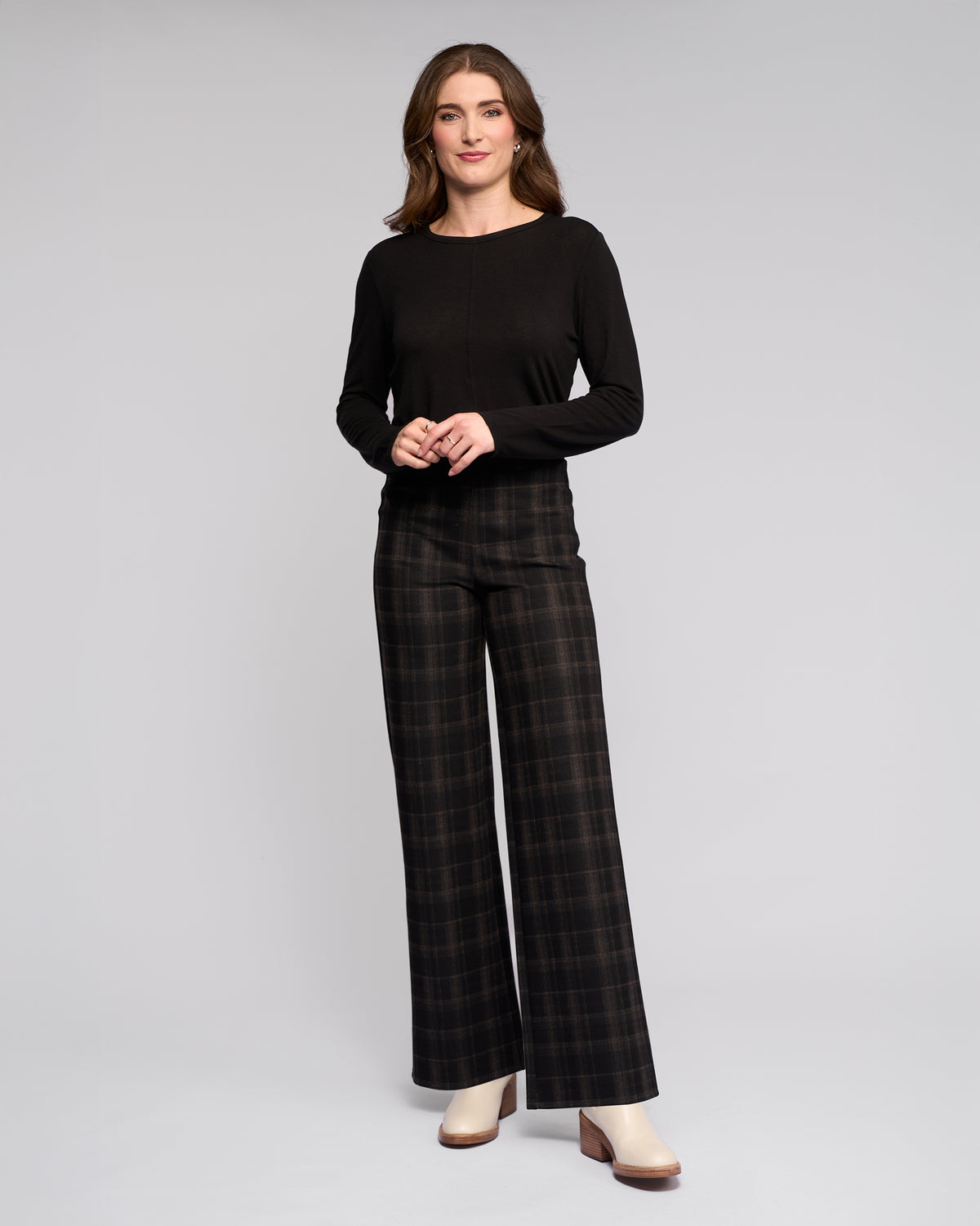 Vassalli -  Loft Pull On Pant - Checkmate - 235