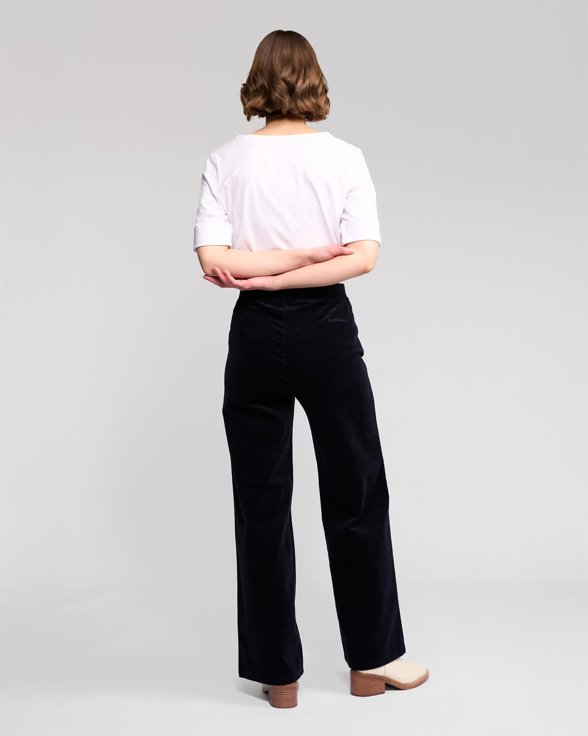 Vassalli -  Loft Cord Pull On Pant - Petrol - 235M