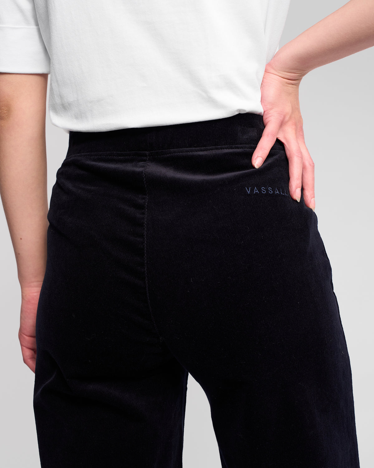 Vassalli -  Loft Cord Pull On Pant - Petrol - 235M