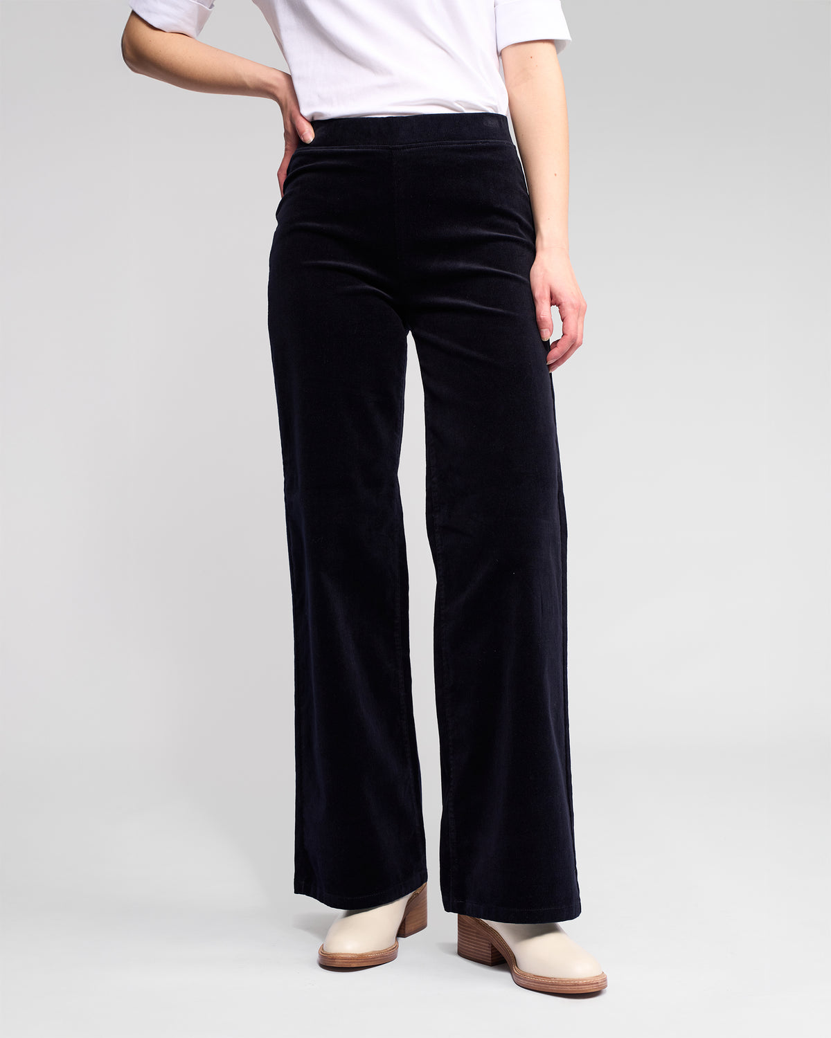 Vassalli -  Loft Cord Pull On Pant - Petrol - 235M