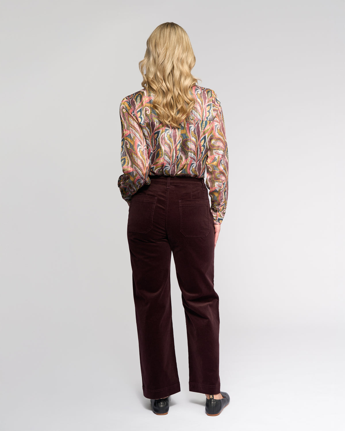 Vassalli -  Market Cord Pant - Merlot - 5039