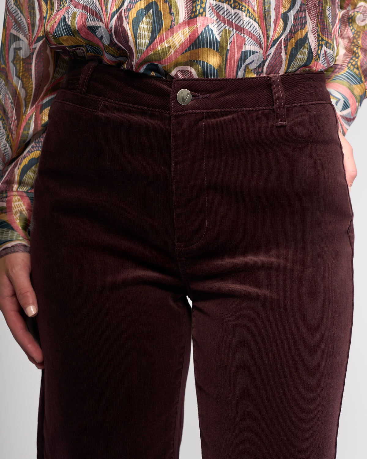 Vassalli -  Market Cord Pant - Merlot - 5039