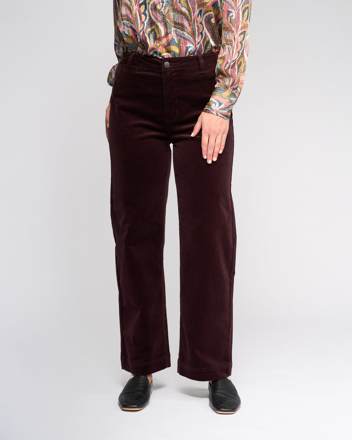 Vassalli -  Market Cord Pant - Merlot - 5039