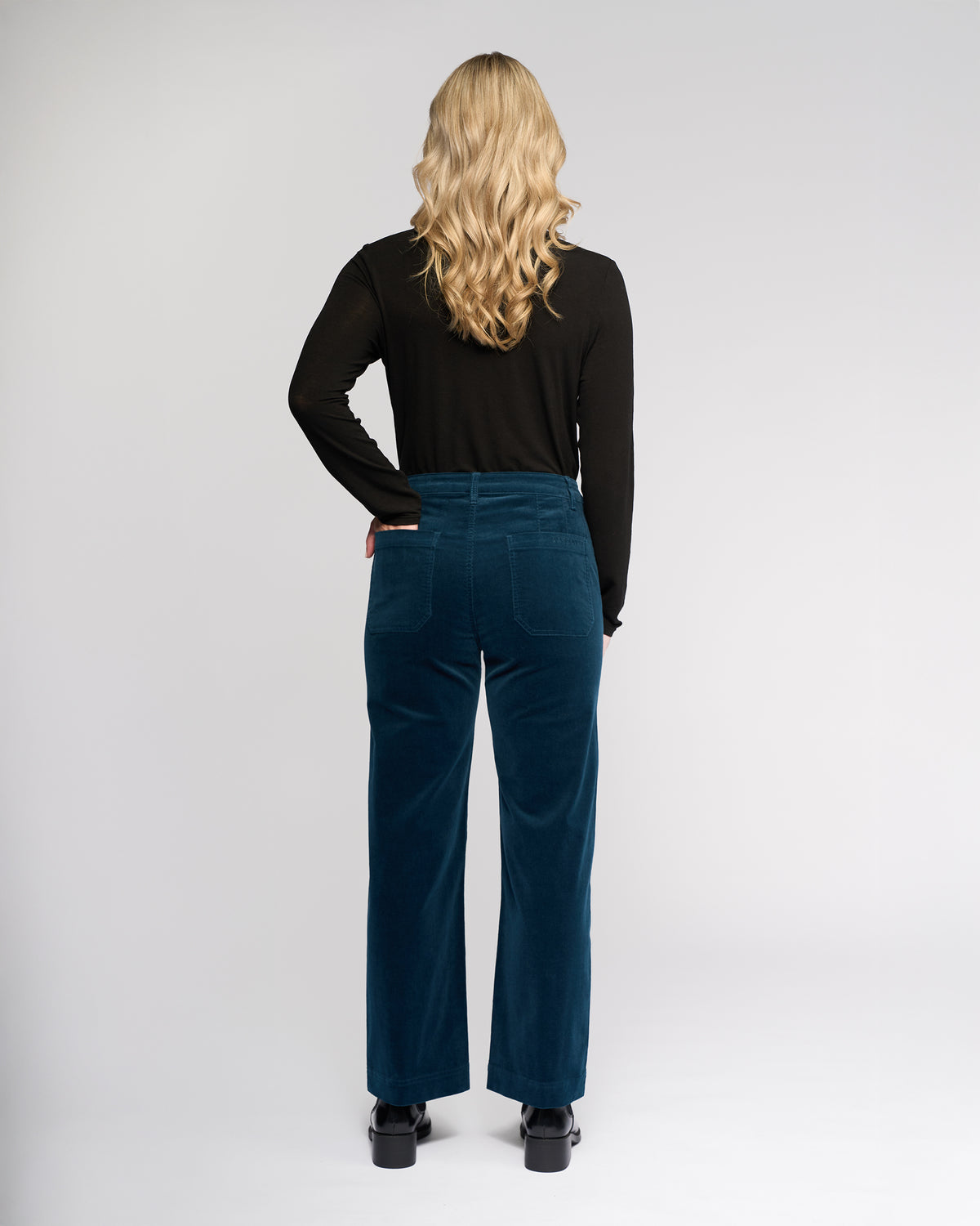 Vassalli -  Market Cord Pant - Petrol - 5039