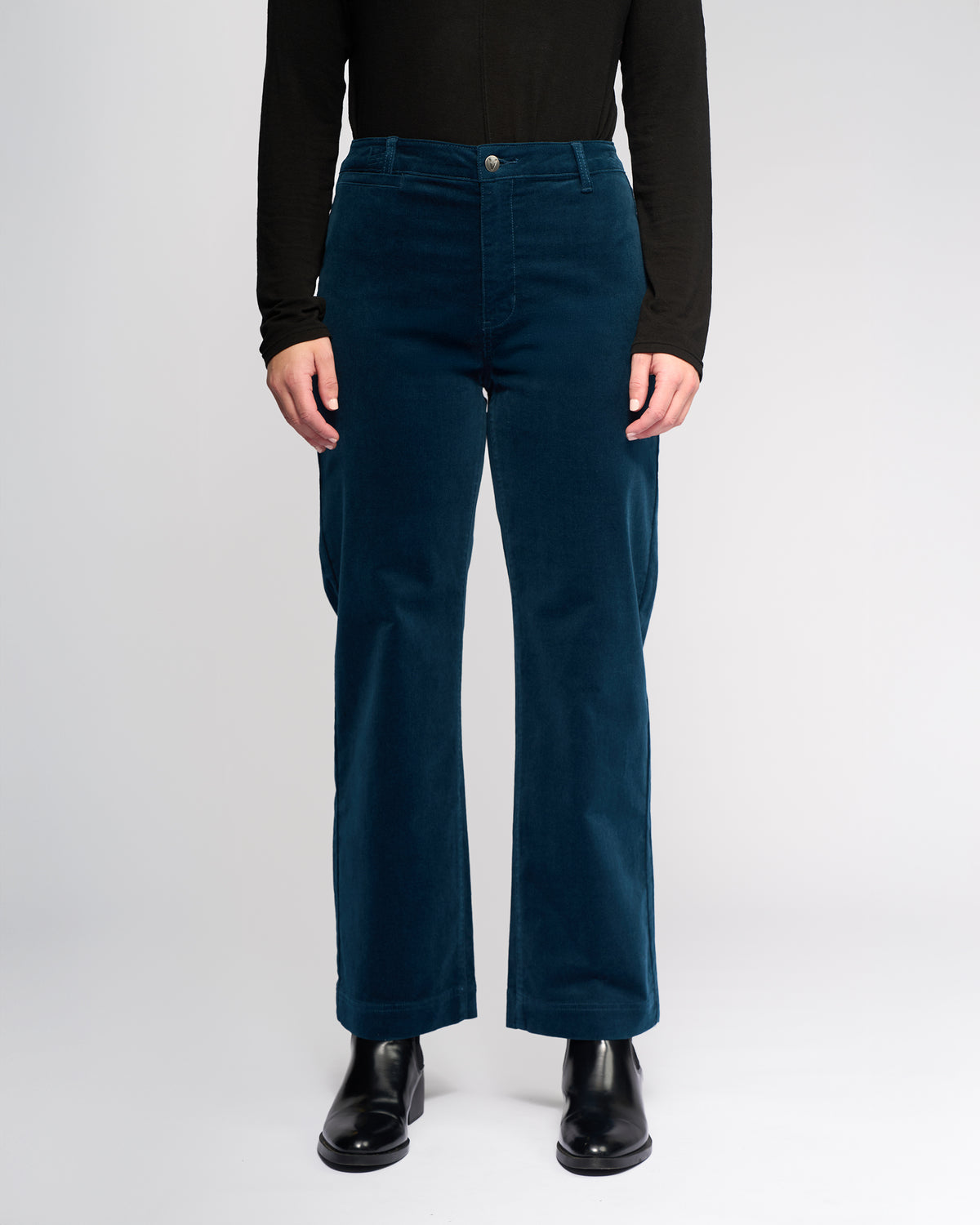 Vassalli -  Market Cord Pant - Petrol - 5039
