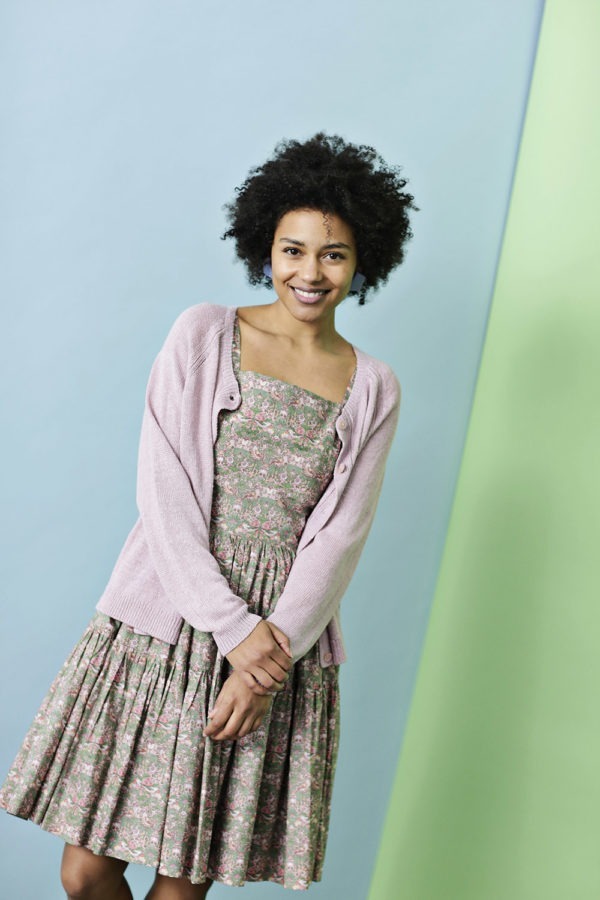 Mansted - Yas Linen Cardigan - Cold Rose