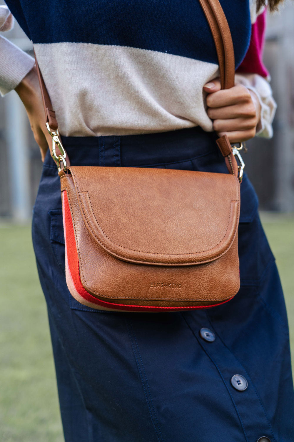 Elms &amp; King - Mercer Crossbody - Tan Pebble