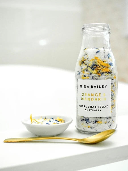 Nina Bailey -  Botanical Magnesium Bath Soak Bottle - ORANGE &amp; MANDARIN