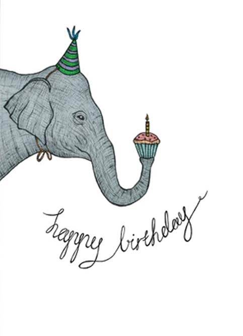 Nonsense Maker Card - Birthday Elephant