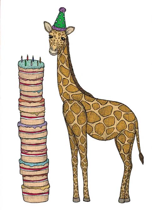 Nonsense Maker Card - Birthday Giraffe
