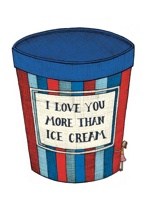 Nonsense Maker Card - I Love You More Than Ice Cream