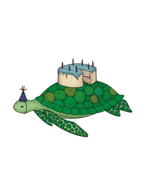 Nonsense Maker Card - Birthday Turtle